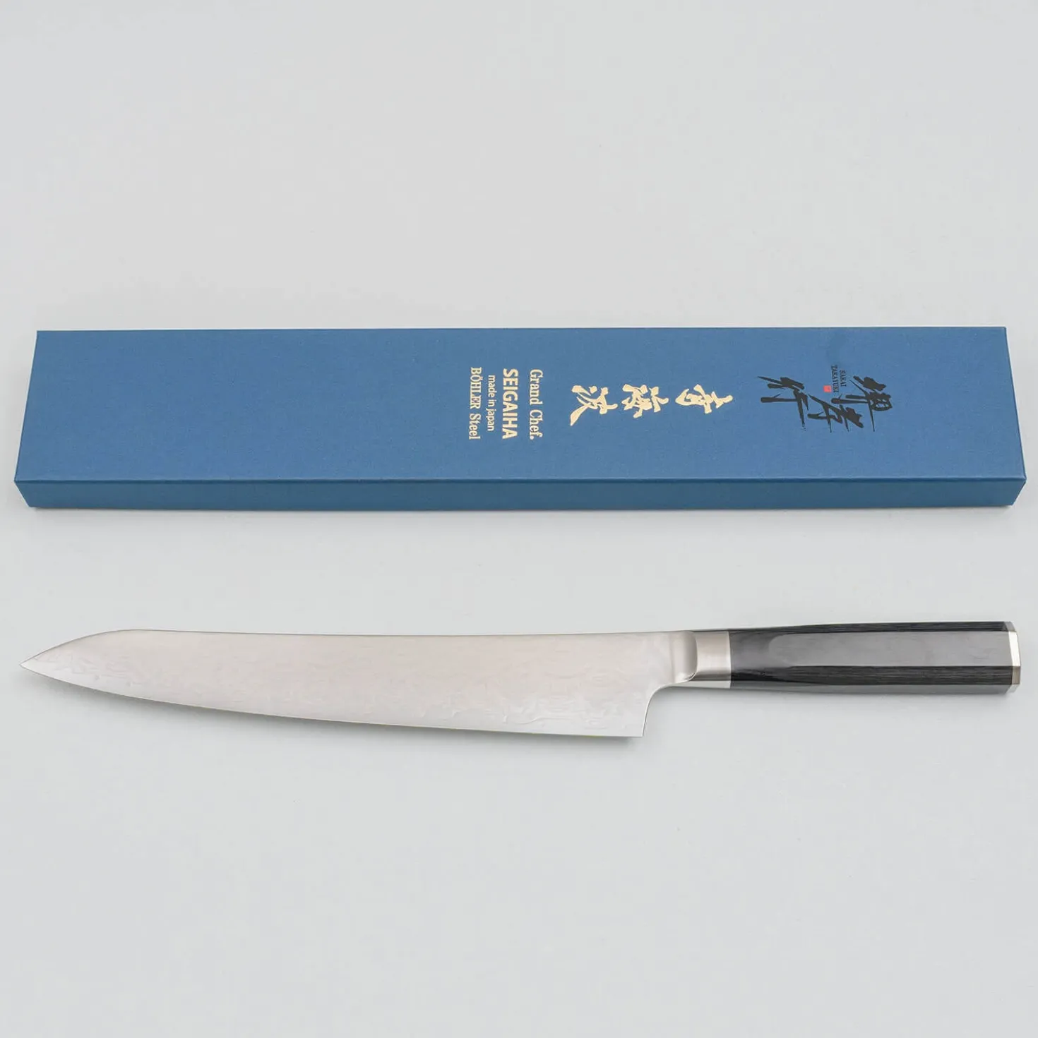 Sakai Takayuki Grand Chef Seigaiha Damascus Sujihiki 24 cm