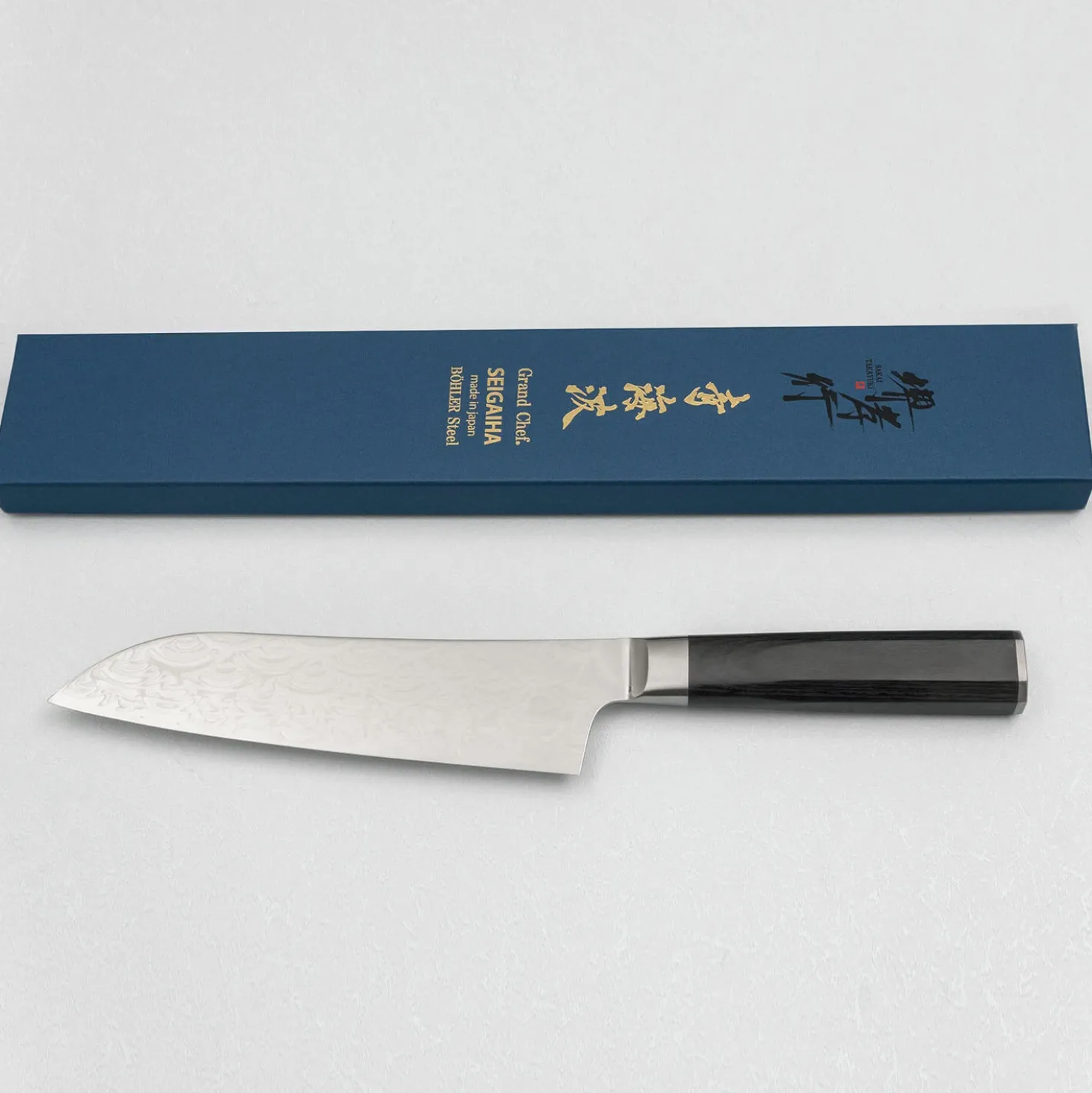 Sakai Takayuki Grand Chef Seigaiha Damascus Santoku 18 cm
