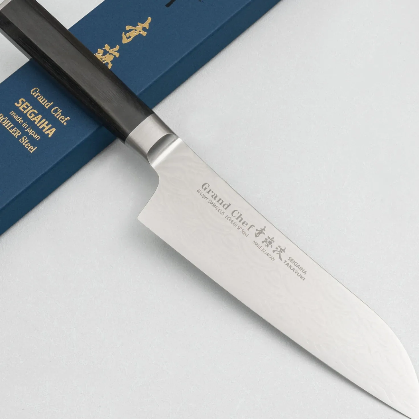 Sakai Takayuki Grand Chef Seigaiha Damascus Santoku 18 cm