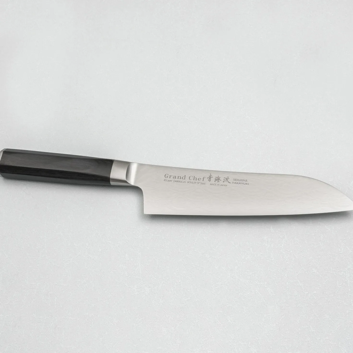 Sakai Takayuki Grand Chef Seigaiha Damascus Santoku 18 cm