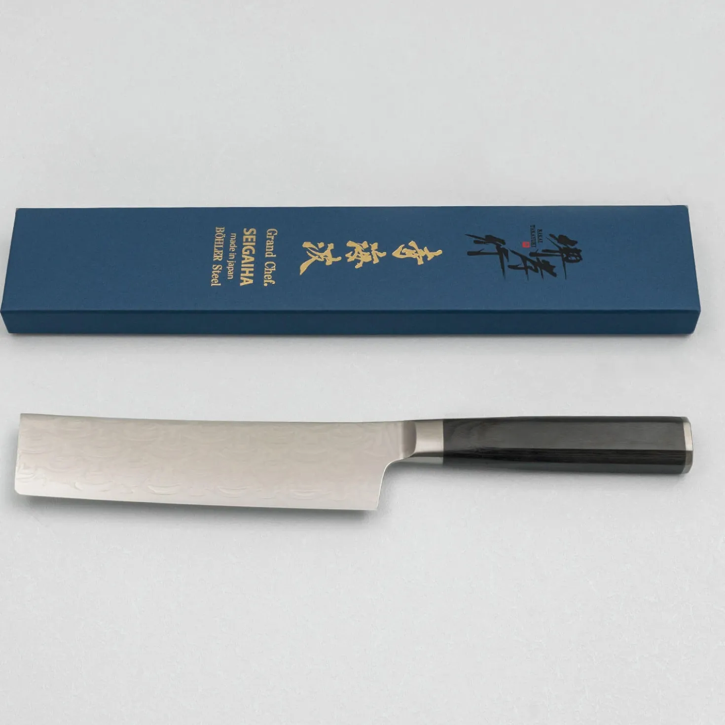 Sakai Takayuki Grand Chef Seigaiha Damascus Nakiri 16 cm
