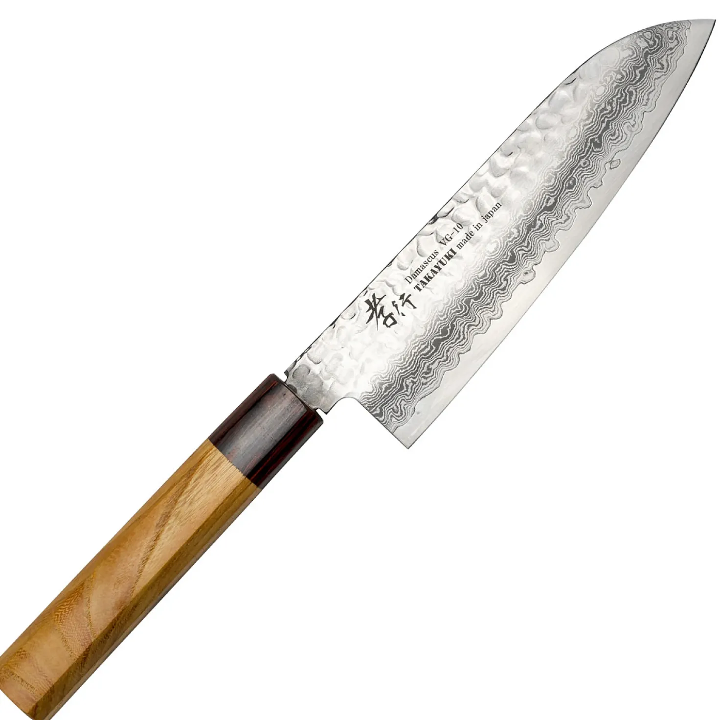 Sakai Takayuki 33 Layer Damascus Zelkova Santoku 17 cm