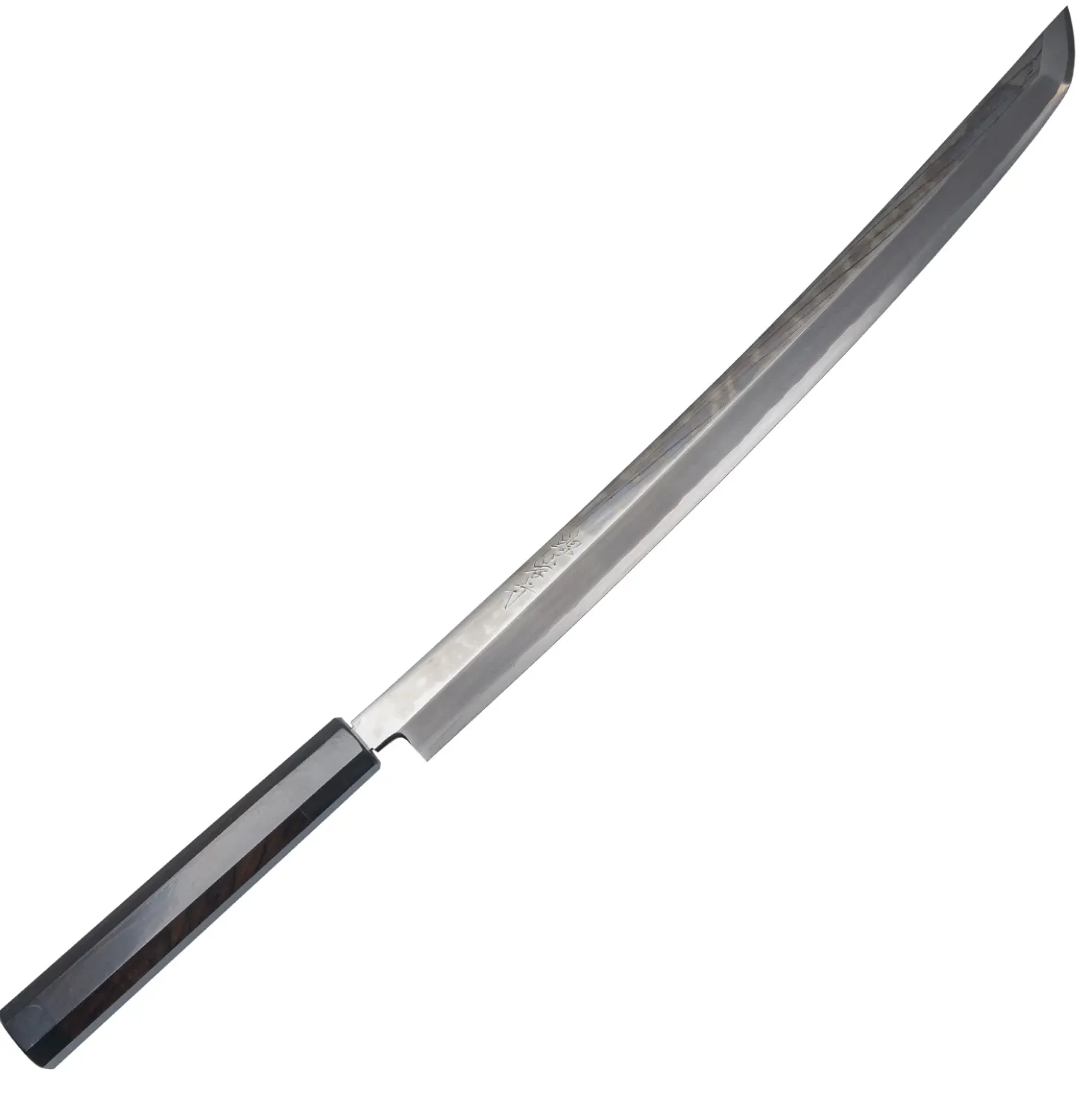 Sakai Takayuki Zangetsu Ginsan Mikazuki Mirror Polished Sakimaru Yanagiba 39 cm