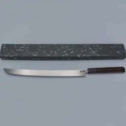 Sakai Takayuki Zangetsu Ginsan Mikazuki Mirror Polished Sakimaru Yanagiba 39 cm