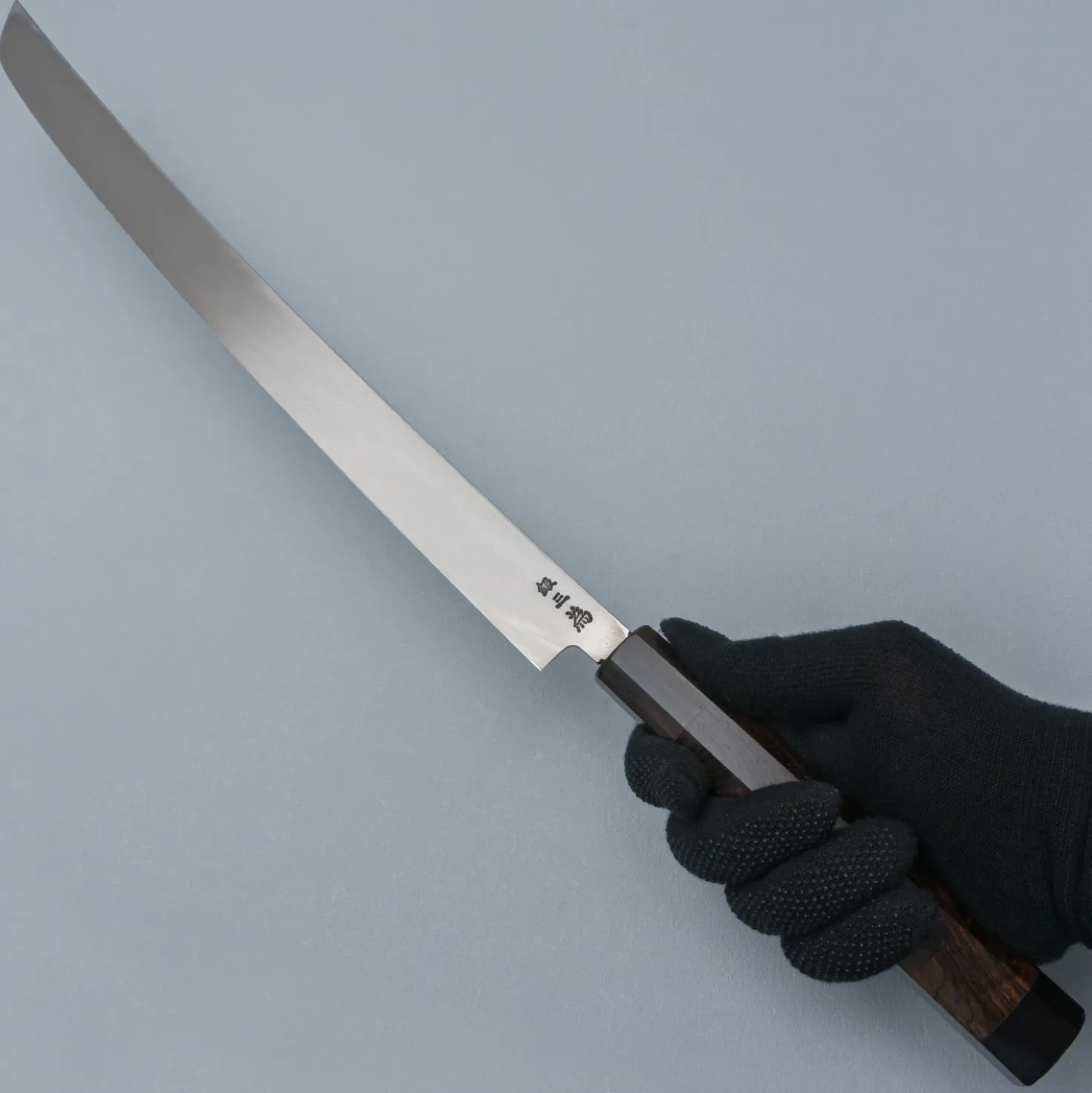 Sakai Takayuki Zangetsu Ginsan Mikazuki Mirror Polished Sakimaru Yanagiba 39 cm