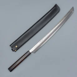 Sakai Takayuki Zangetsu Ginsan Mikazuki Mirror Polished Sakimaru Yanagiba 39 cm