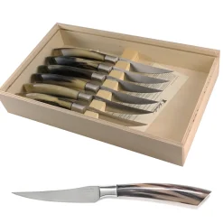 Saladini Steakmessen Ossenhoorn (6 stuks)
