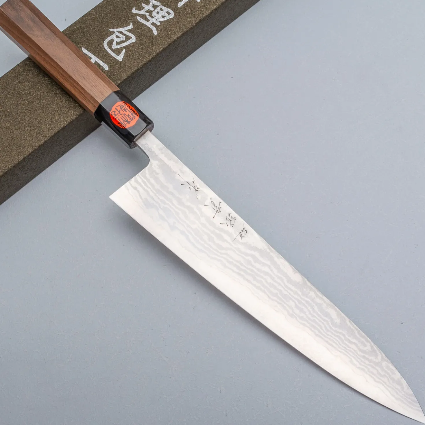 Shigeki Tanaka Ginsan Damast Walnut Gyuto 24 cm