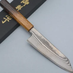 Shigeki Tanaka Ginsan Nickel Damast Oak Bunka 16.5 cm