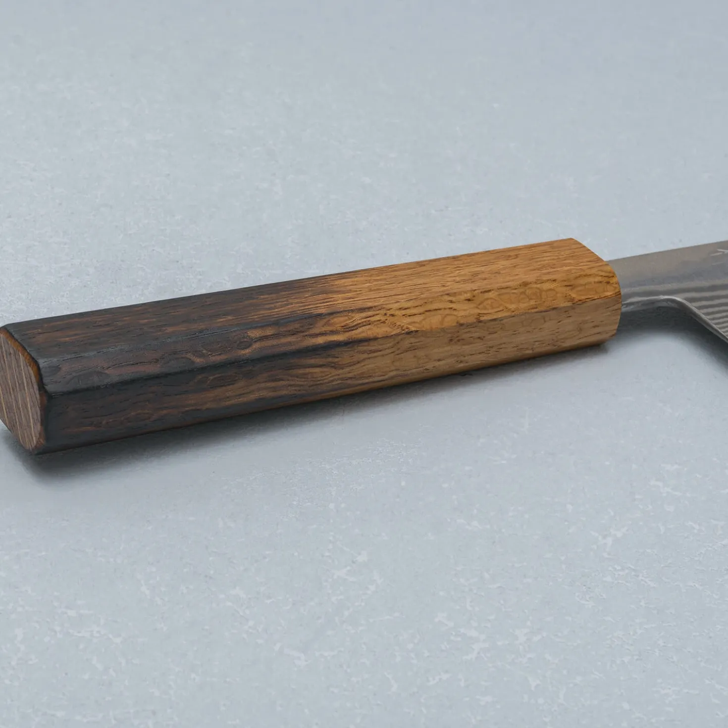 Shigeki Tanaka Ginsan Nickel Damast Oak Bunka 16.5 cm