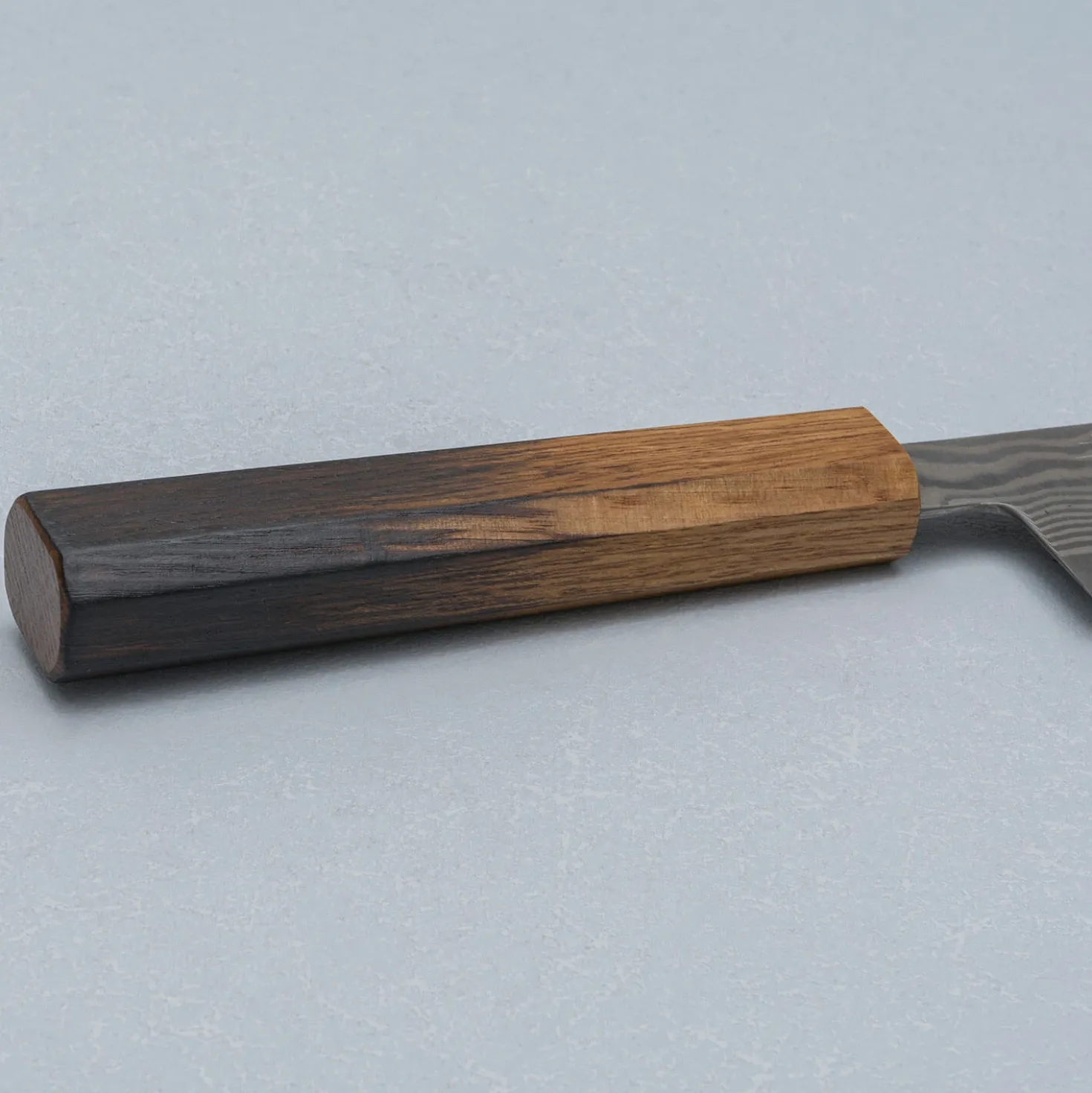Shigeki Tanaka Ginsan Nickel Damast Oak Gyuto 21 cm
