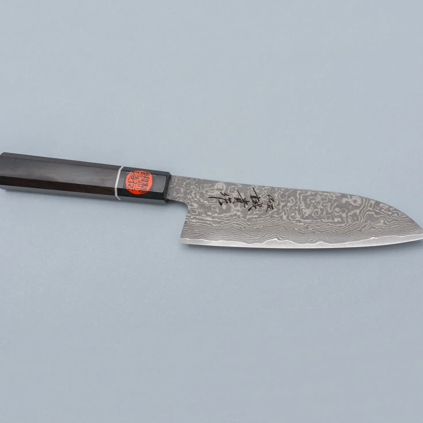 Shigeki Tanaka SG2 Damascus Ebony Ring Santoku 16.5 cm