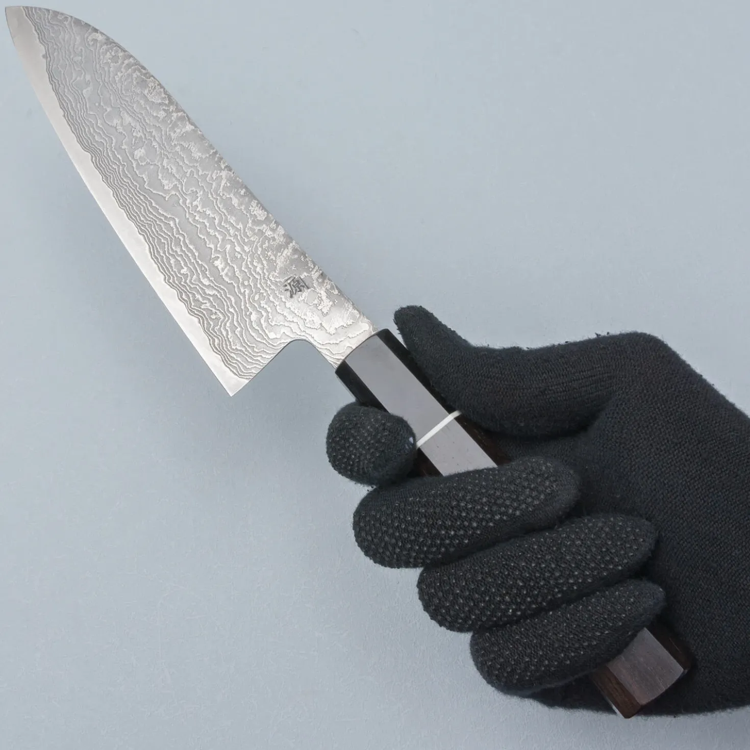 Shigeki Tanaka SG2 Damascus Ebony Santoku 16.5 cm