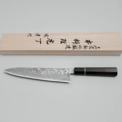 Shigeki Tanaka SG2 Damascus Ebony Ring Gyuto 24 cm