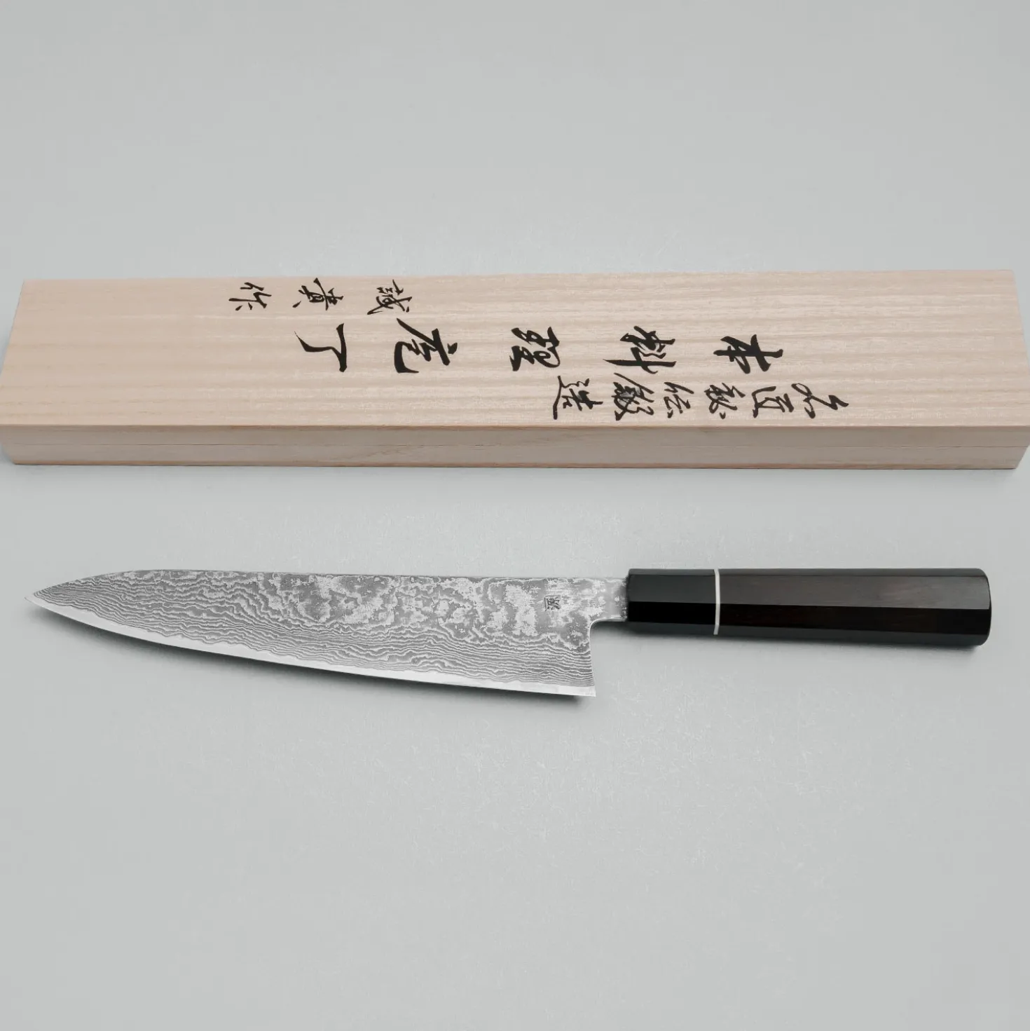Shigeki Tanaka SG2 Damascus Ebony Ring Gyuto 24 cm