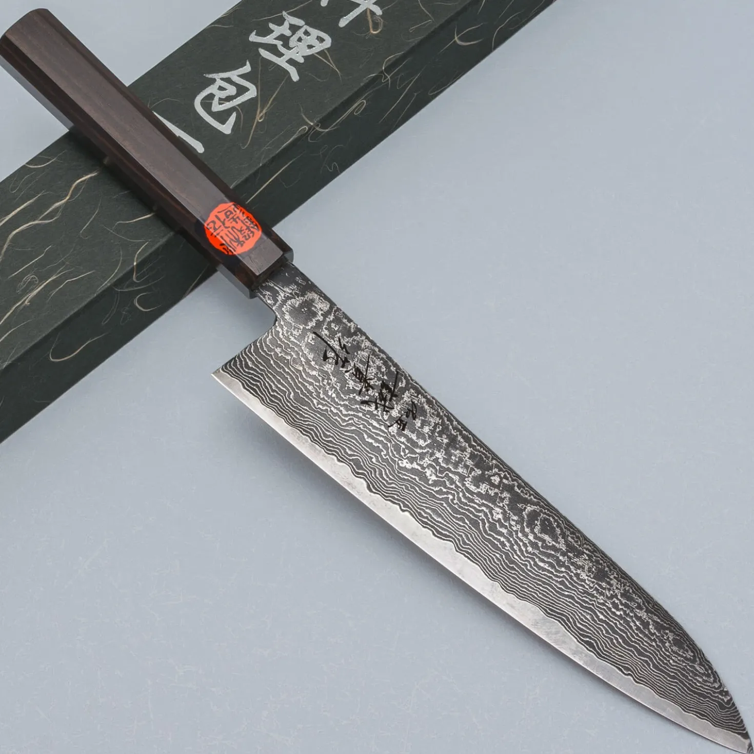 Shigeki Tanaka SG2 Damascus Ebony Gyuto 21 cm