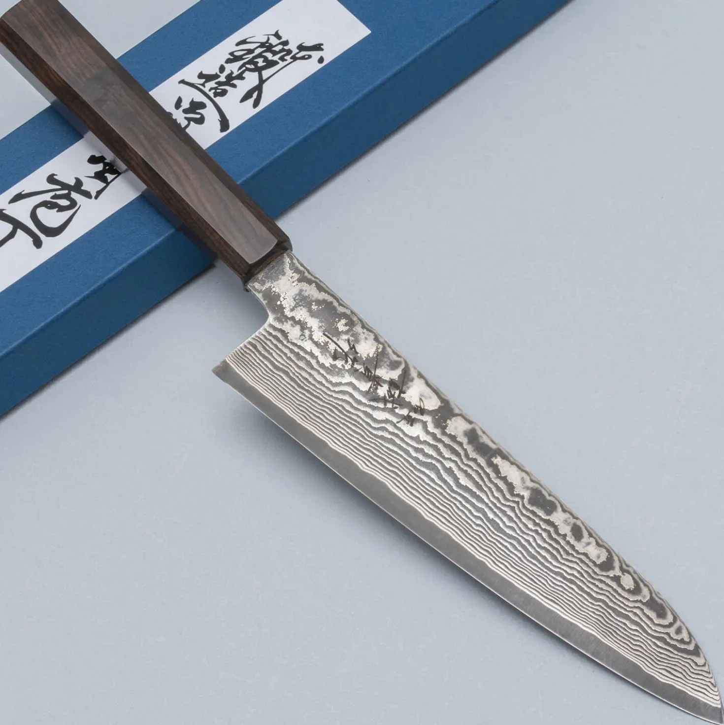 Shigeki Tanaka SG2 Damascus Ebony Gyuto 18 cm