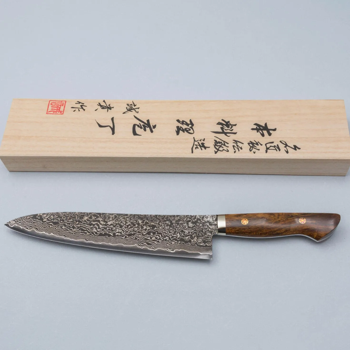 Shigeki Tanaka SG2 Damascus Ironwood Gyuto 24 cm