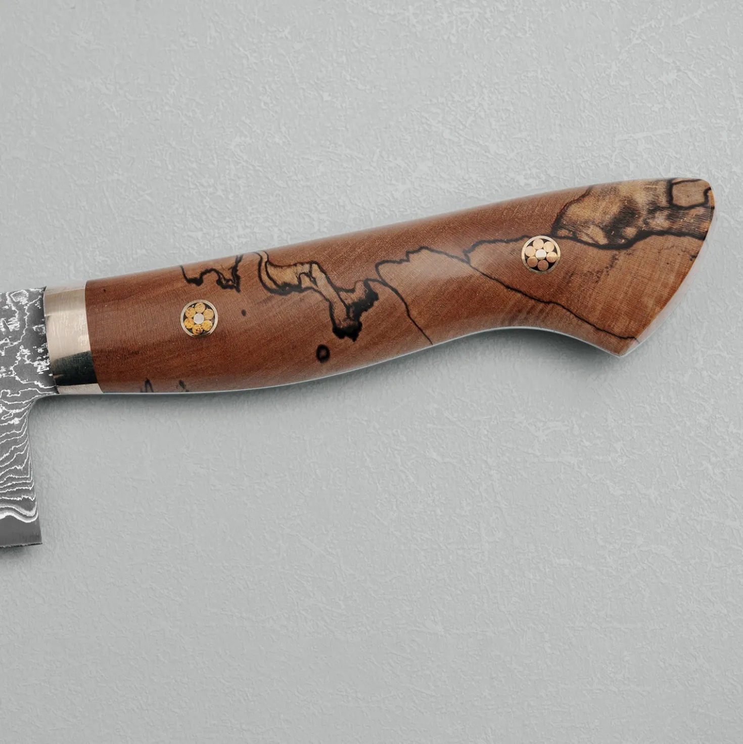 Shigeki Tanaka SG2 Damascus Spalted wood Santoku 18 cm