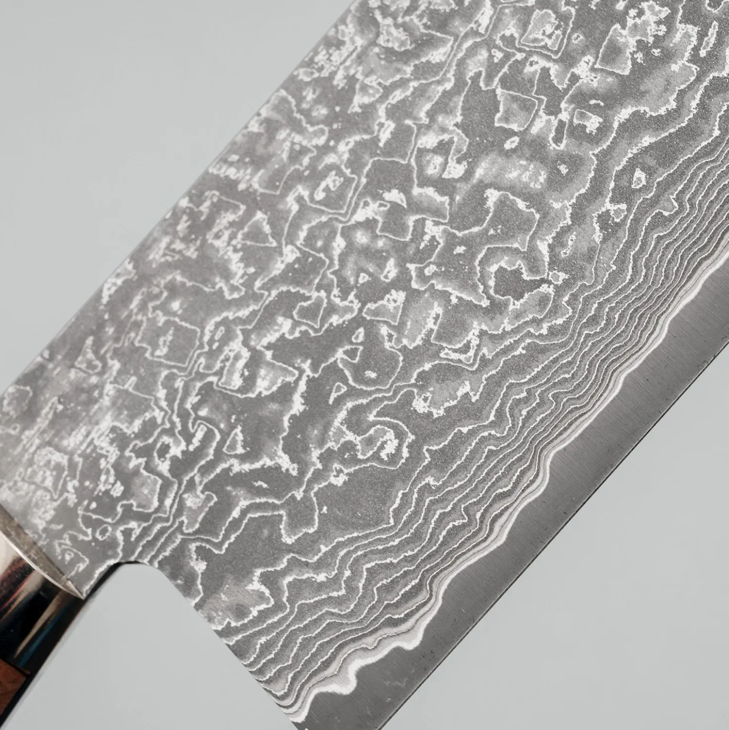 Shigeki Tanaka SG2 Damascus Spalted wood Nakiri