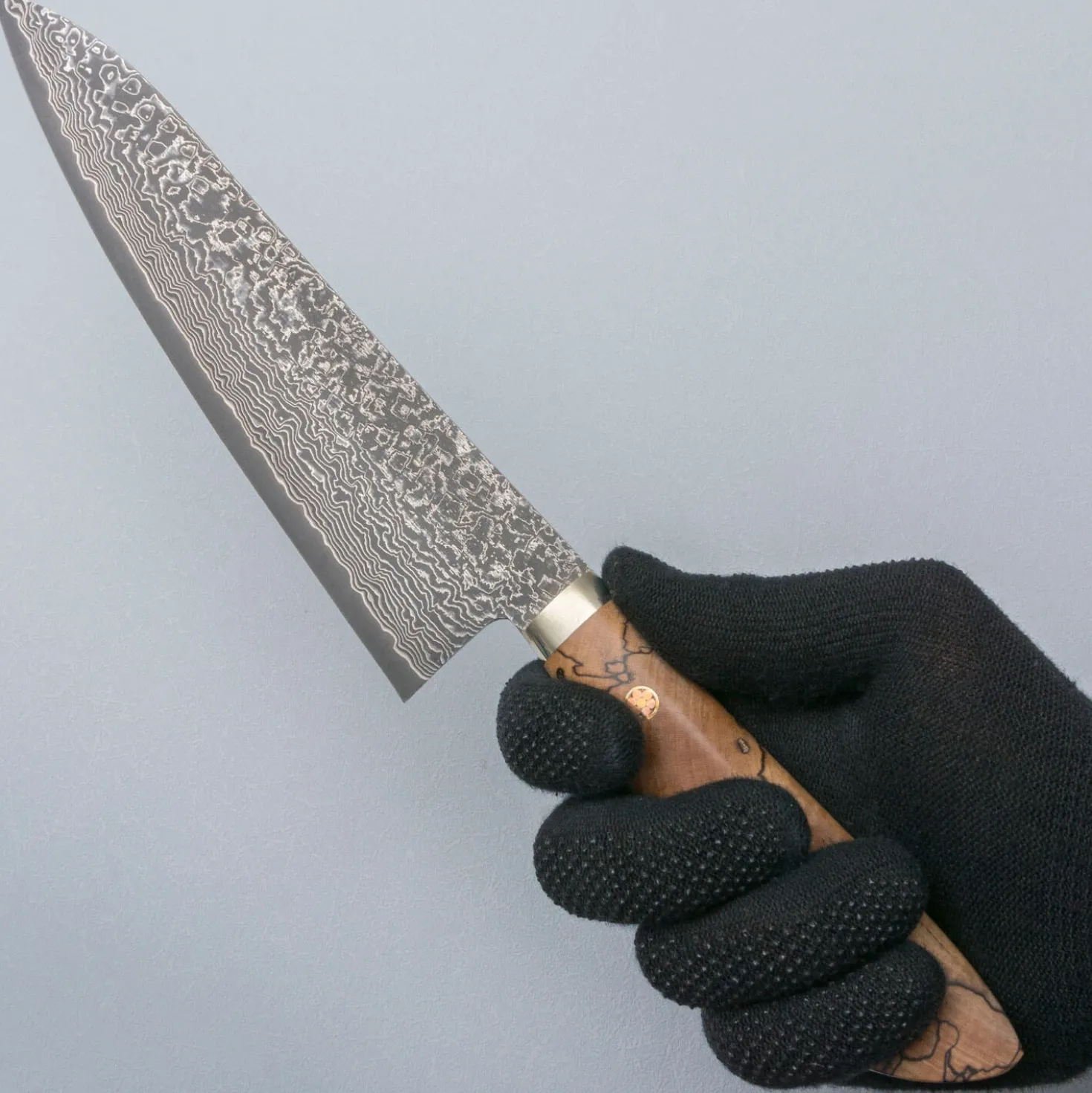 Shigeki Tanaka SG2 Damascus Spalted wood Gyuto 21 cm