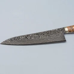 Shigeki Tanaka SG2 Damascus Spalted wood Gyuto 21 cm