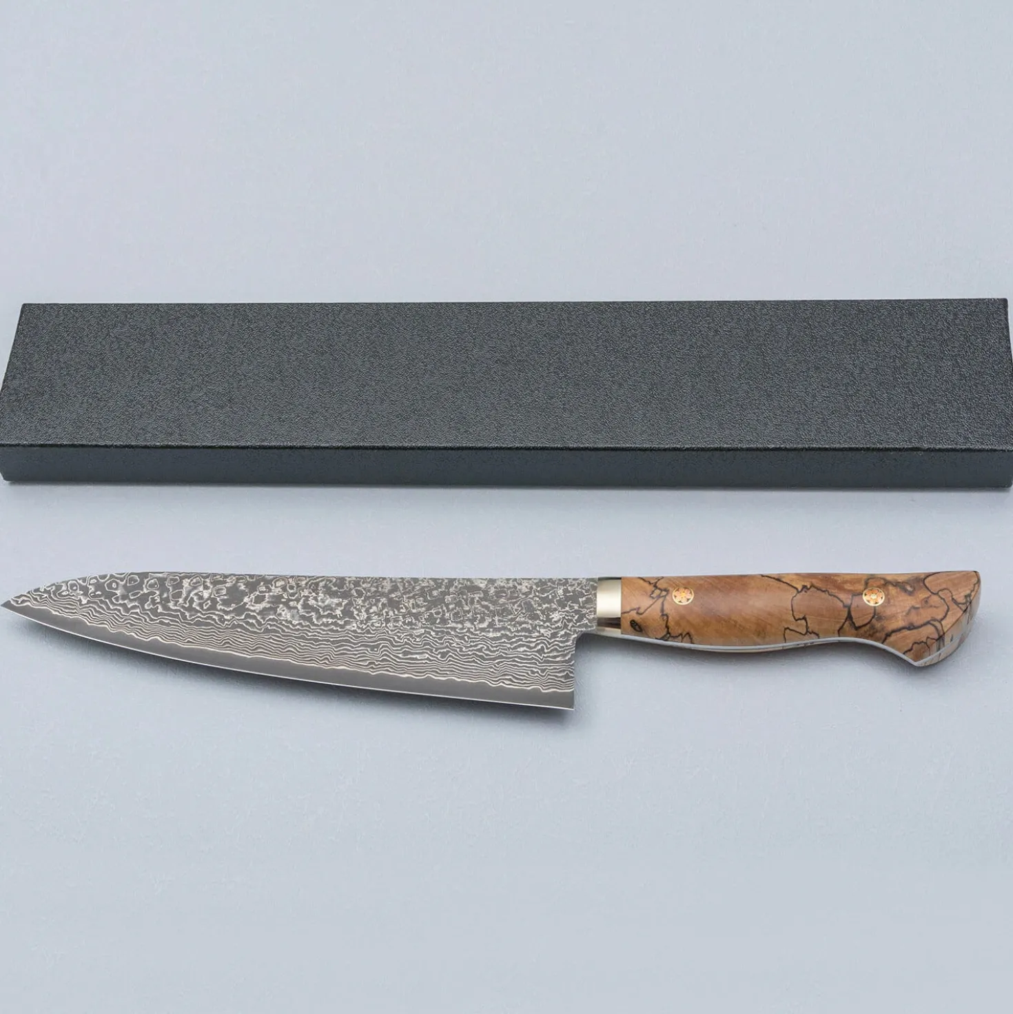 Shigeki Tanaka SG2 Damascus Spalted wood Gyuto 21 cm