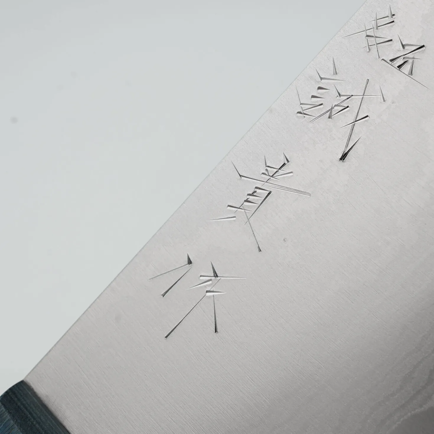Shigeki Tanaka VG10 Damascus Western Blue Santoku 16.5 cm
