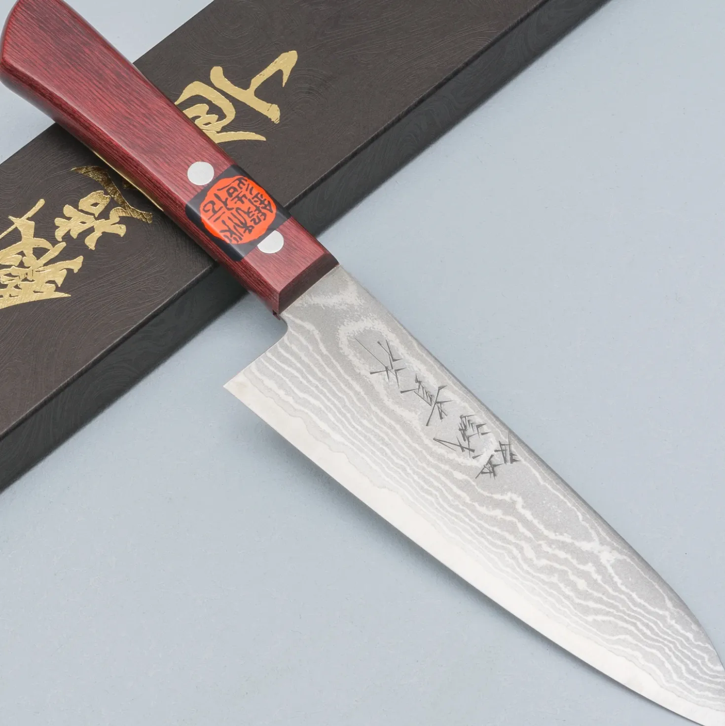 Shigeki Tanaka VG10 Damascus Western Santoku 14.5 cm