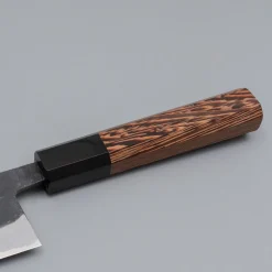 Shiro Kamo Aogami Super Kurouchi Wenge Santoku 18 cm