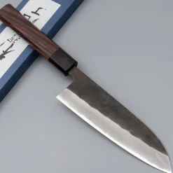 Shiro Kamo Aogami Super Kurouchi Santoku 16.5 cm