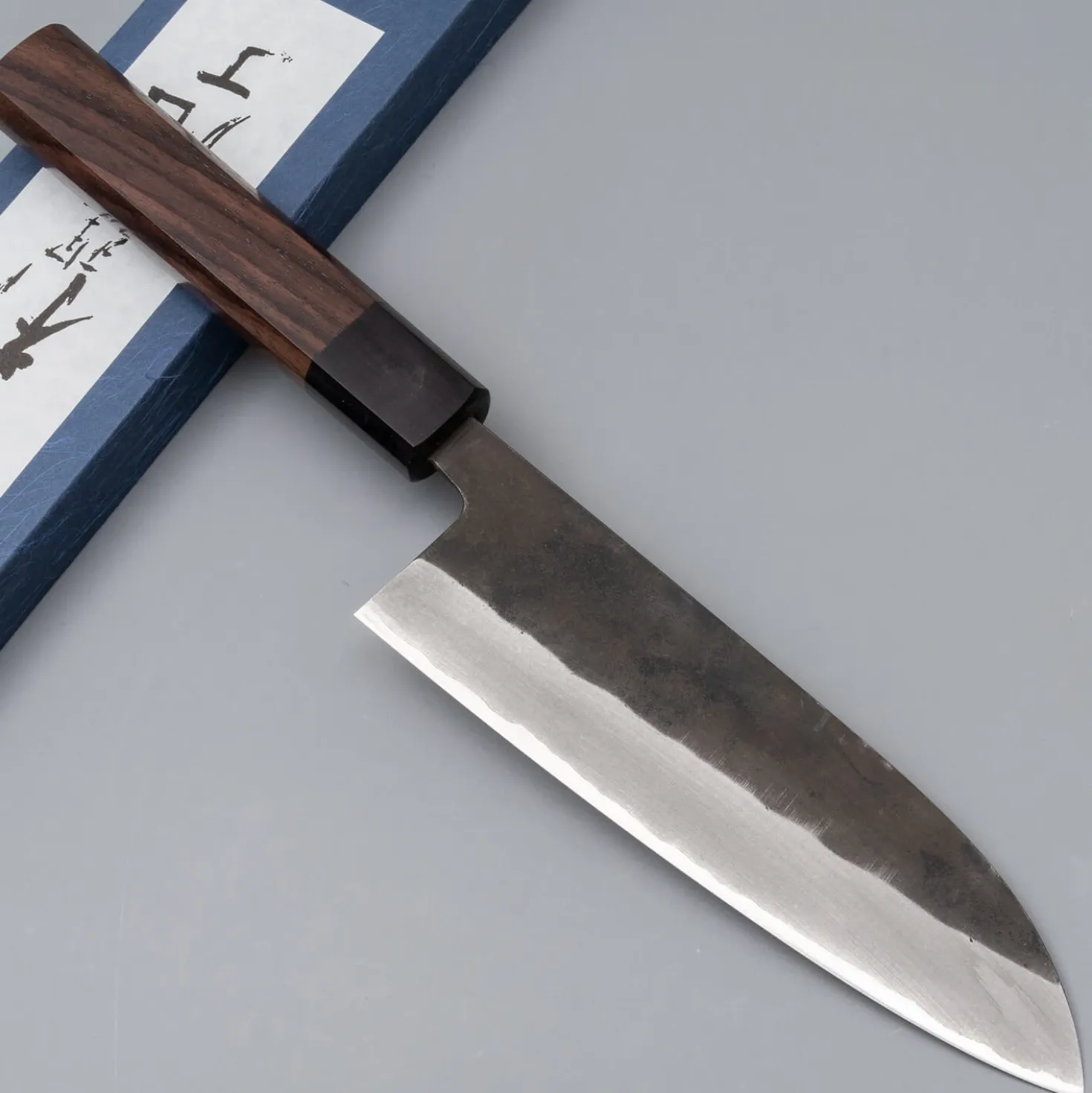 Shiro Kamo Aogami Super Kurouchi Santoku 16.5 cm