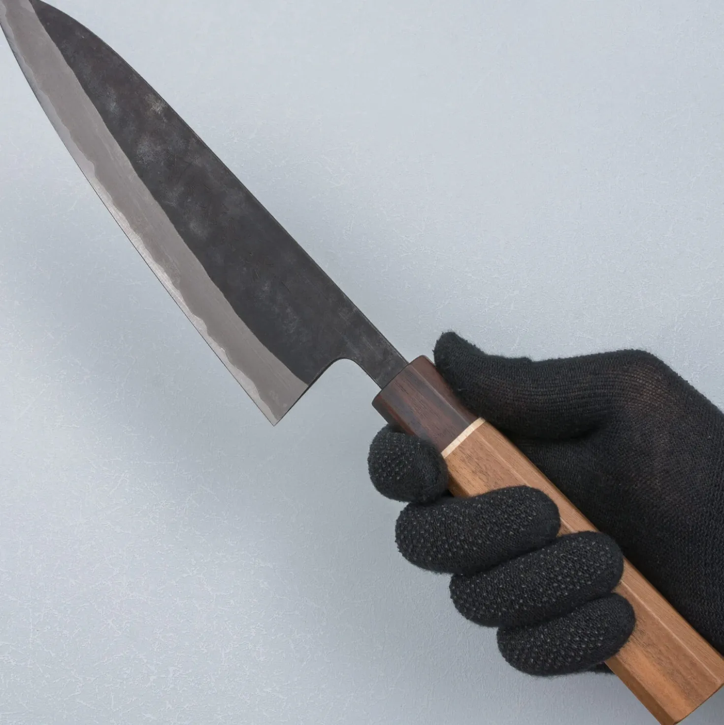 Shiro Kamo Aogami Super Kurouchi Walnut Gyuto 21 cm