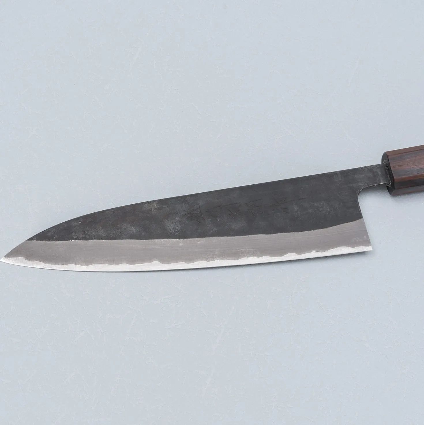 Shiro Kamo Aogami Super Kurouchi Walnut Gyuto 21 cm