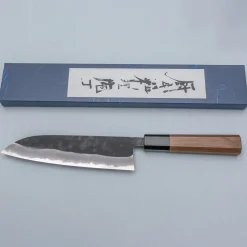 Shiro Kamo Aogami Super Walnut Santoku