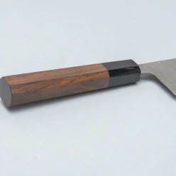 Shiro Kamo SG2 Damast Walnut Nakiri 18 cm