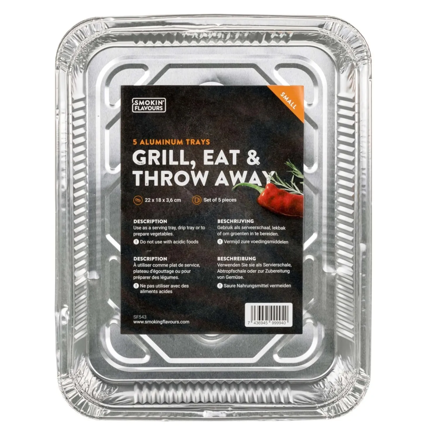 Smokin Flavours Aluminum Lekbakjes Klein (5 stuks)