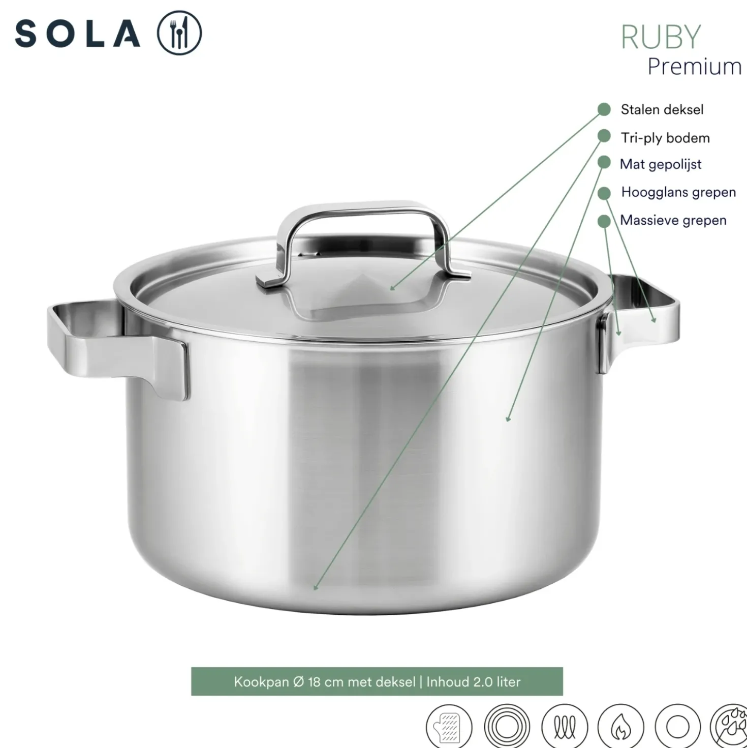 Sola Ruby Pannenset 4-delig