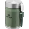 Stanley Adventure Vacuum Food Jar 400 ml + Spork Hammertone Green