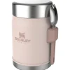 Stanley Adventure Vacuum Food Jar 400 ml + Spork Rose Quartz