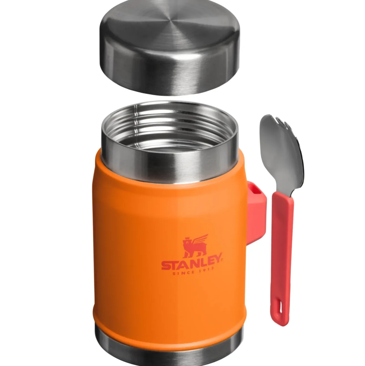 Stanley Adventure Vacuum Food Jar 400 ml + Spork Coral