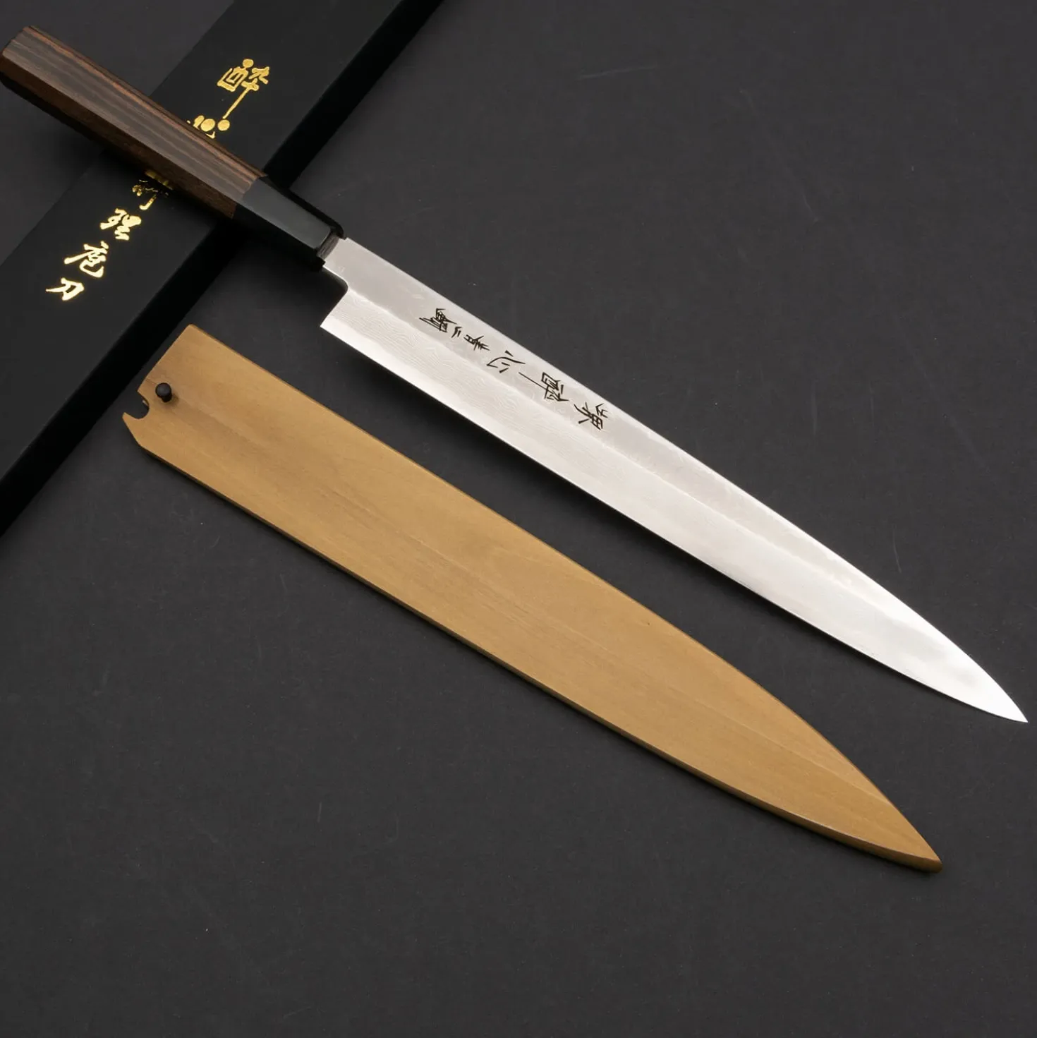 Suisin Aoniko Damascus Yanagiba 27 cm + Saya
