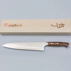 Takeshi Saji Rainbow Aogami Ironwood Gyuto 24 cm