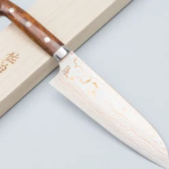 Takeshi Saji Rainbow Aogami Ironwood Santoku 18 cm