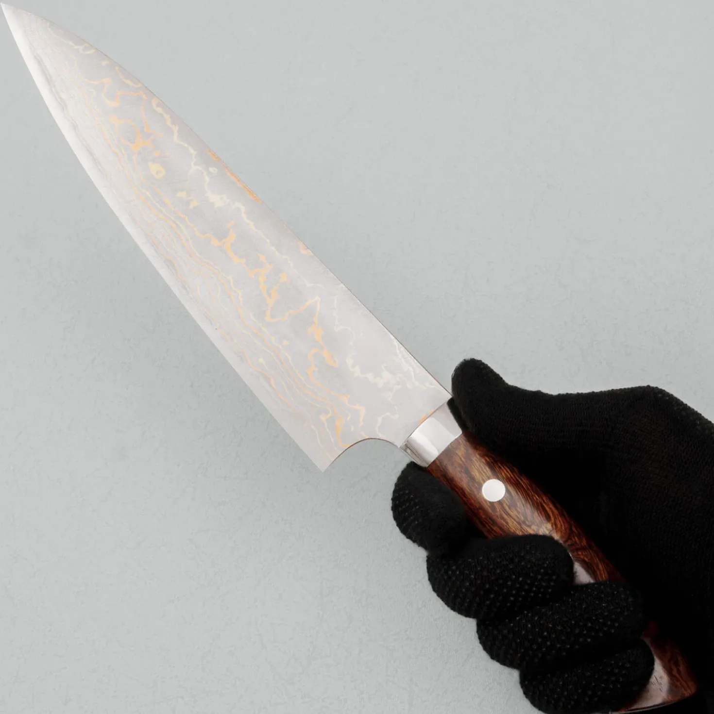 Takeshi Saji Rainbow Aogami Ironwood Gyuto 21 cm