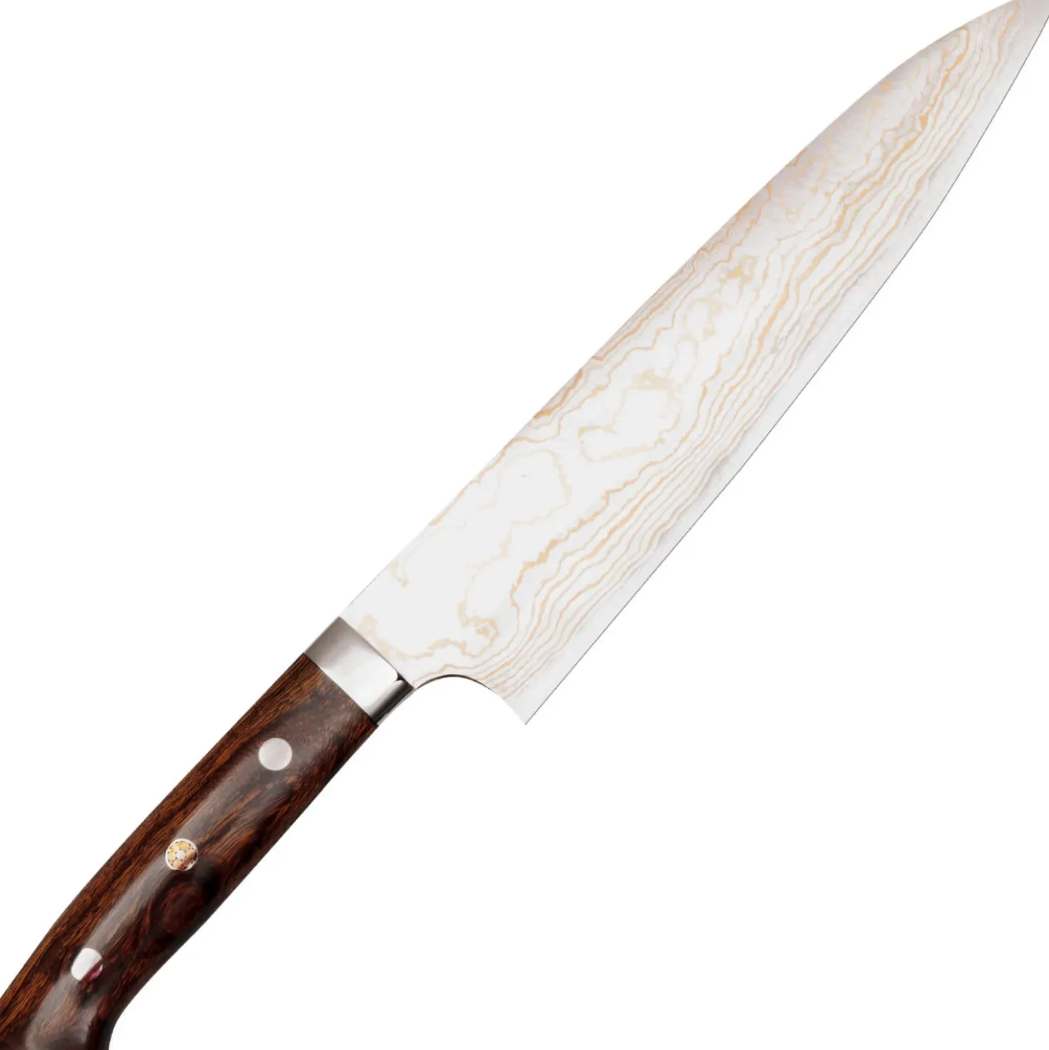 Takeshi Saji Rainbow Aogami Ironwood Gyuto 21 cm