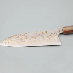 Takeshi Saji Rainbow Aogami Wa Ebony Hoorn Santoku