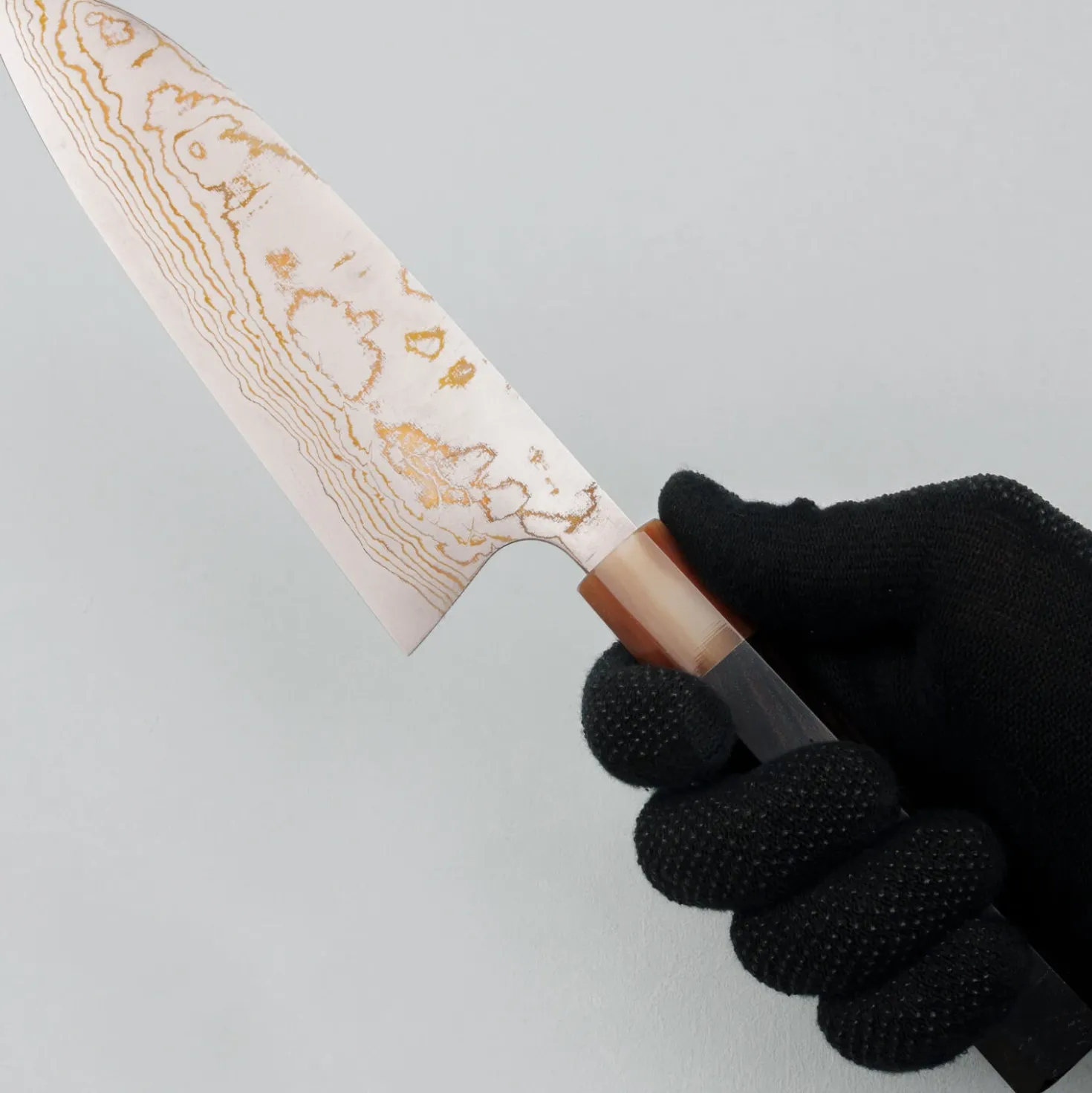 Takeshi Saji Rainbow Aogami Wa Ebony Hoorn Santoku