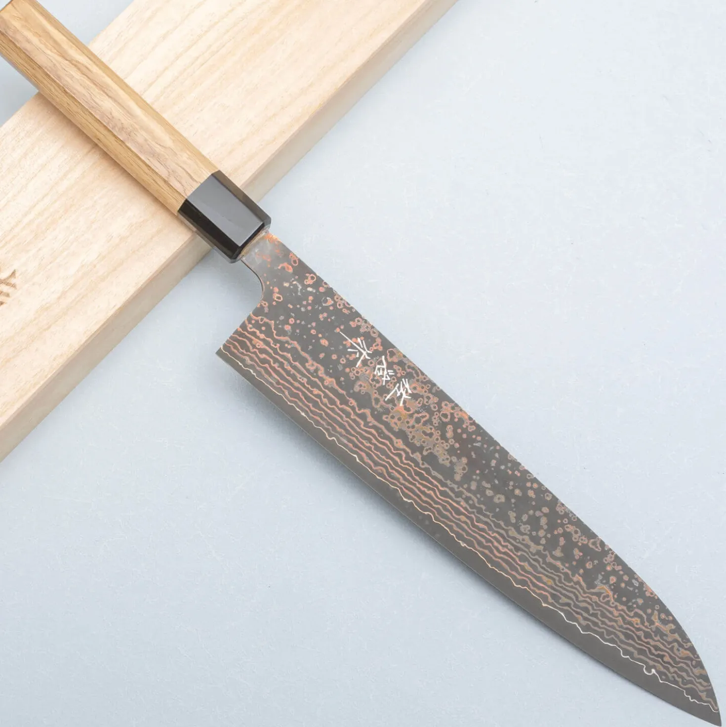 Takeshi Saji Rainbow Nickel VG10 Oak Gyuto 24 cm