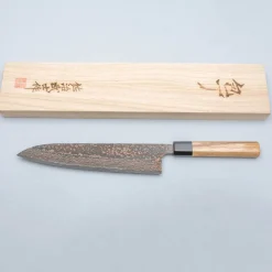 Takeshi Saji Rainbow Nickel VG10 Oak Gyuto 24 cm